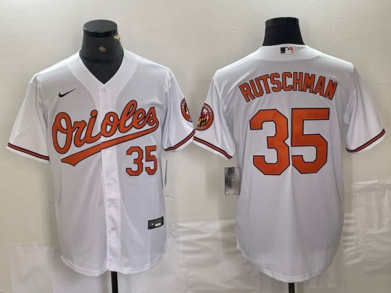 Men Baltimore Orioles #35 Rutschman White Nike Game MLB Jersey style 1